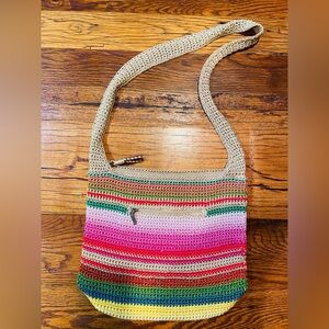 The Sak Multicolor Crochet HOBO Bag New!